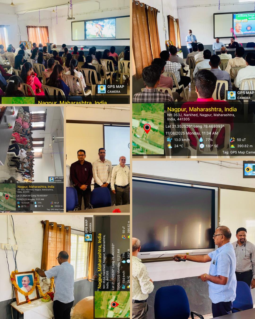 <p>Event: August Kranti Day 2025 &amp; Tribal Lifestyle and its Culture&nbsp;</p>

<p>President: Dr Prakash Pawar</p>

<p>Chief Guest: Mr. Bharat Madavi</p>

<p>Introduction By: Dr Vijay Rahangdale</p>

<p>Anchored By: Dr Pitambar Gayakwad</p>

<p>Vote of Thanks given by: Mr. Pravin Wasu</p>

<p>Video Prepartion by: Mr Sampat Shigda on Tribal Lifestyle and its Culture</p>

<p>Date: 11th August 2025</p>

<p>Venue: Audio Video Hall, ADM, Bharsingi</p>

<p>Time: 11.15 am-12.15 pm</p>
